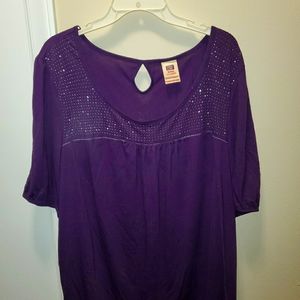 Cute Purple Glittery Top